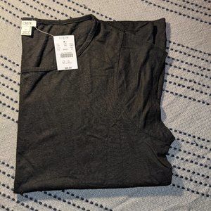 Black Linen Blend Ballet Tee